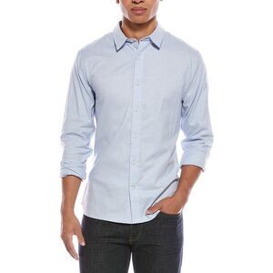Vince Mens Stretch Oxford Shirt, Blue